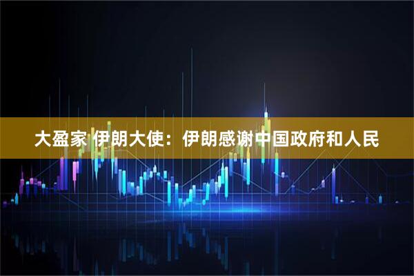 大盈家 伊朗大使：伊朗感谢中国政府和人民